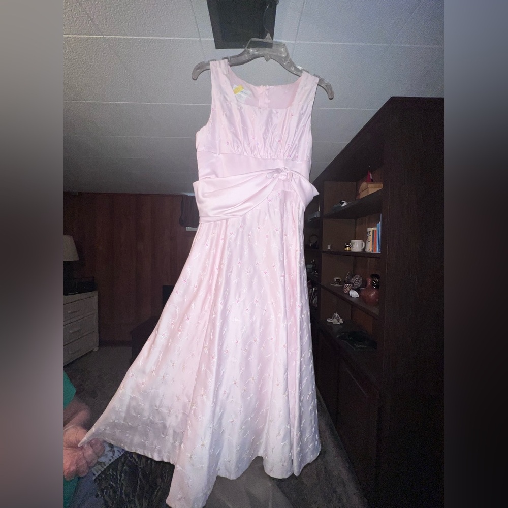 Bonnie Jean Pink Ruched Wrap Dress